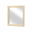 Pemberly Row Painted Natural Wood Bar Framed Mirror in Whitewash