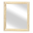 Pemberly Row Painted Natural Wood Bar Framed Mirror in Whitewash