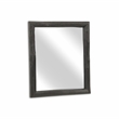 Pemberly Row Painted Natural Wood Bar Framed Mirror in Black