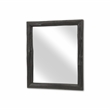 Pemberly Row Painted Natural Wood Bar Framed Mirror in Black