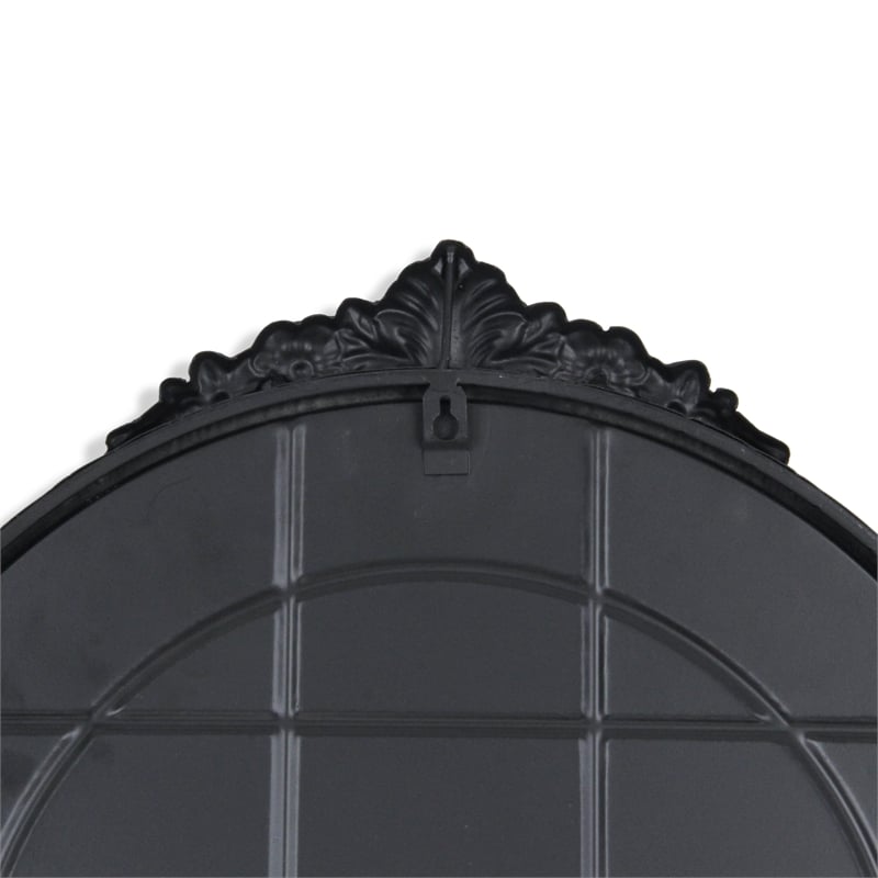Pemberly Row Contemporary Victorian Black Wall Accent Mirror
