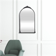 Pemberly Row Contemporary Victorian Black Wall Accent Mirror