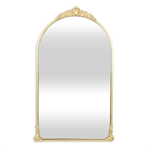 Pemberly Row Handmade Contemporary Victorian Gold Wall Accent Mirror