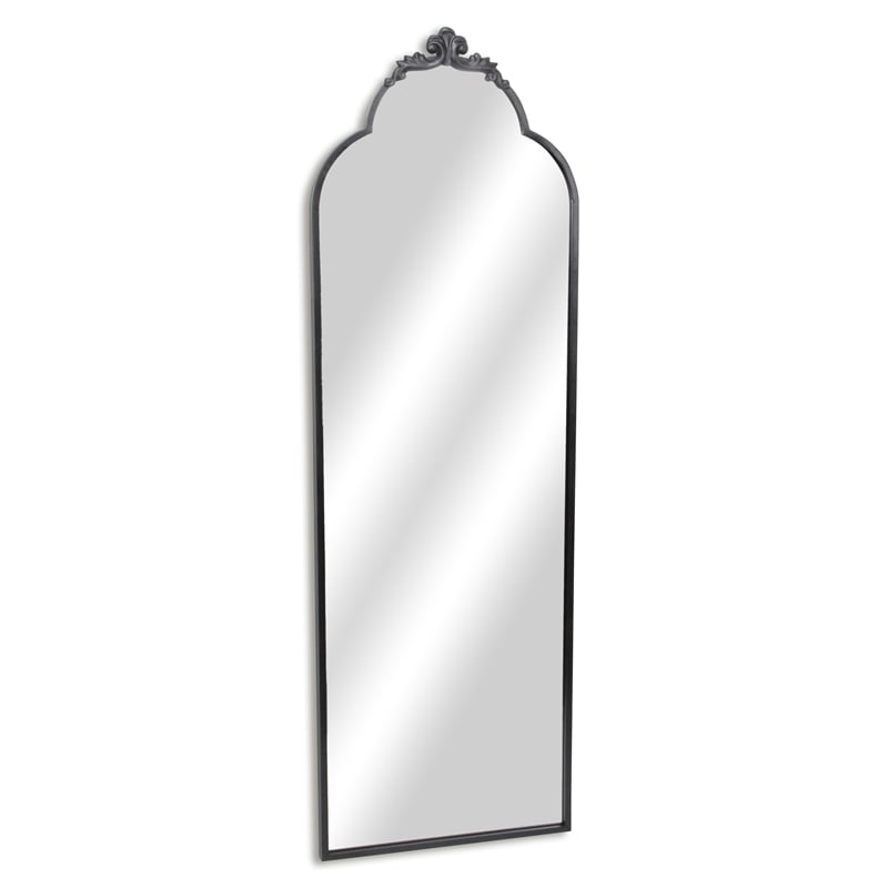 Pemberly Row Handmade Contemporary Victorian Black Floor Mirror