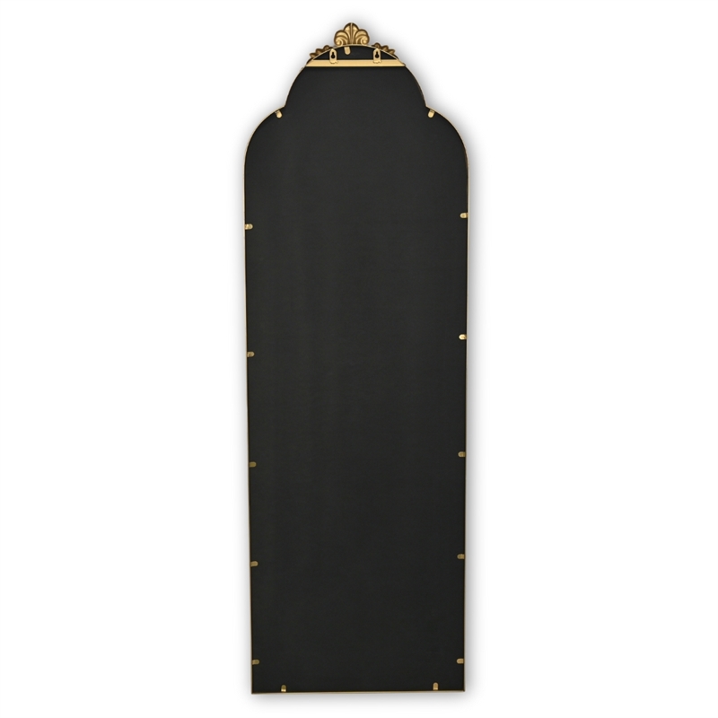 Pemberly Row Handmade Contemporary Victorian Gold Floor Mirror