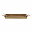 Pemberly Row 2 Piece Gold Cast Iron Tray Set with Dotted Pattern