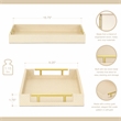 Pemberly Row Fish Scale Pattern Tray with Gold Handles in Gold