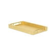 Pemberly Row Faux Snakeskin Vinyl Tray in Gold with Metal Handles