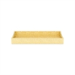 Pemberly Row Faux Snakeskin Vinyl Tray in Gold with Metal Handles