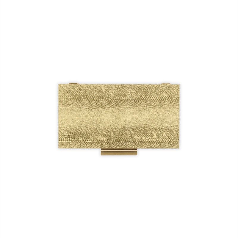 Pemberly Row Set of 2 Rectangular Box Set in Gold Faux Snakeskin