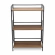 Pemberly Row Contemporary 3 Tier Brown and Black Storage Shelf