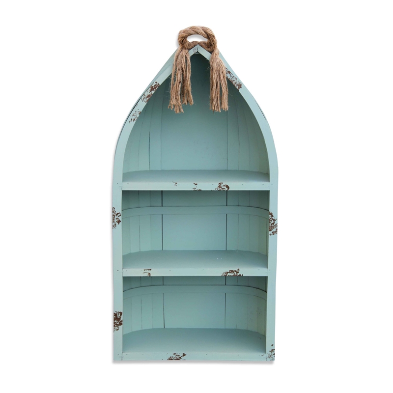 Pemberly Row Handmade Fully Assembled Large Canoe Style Shelf
