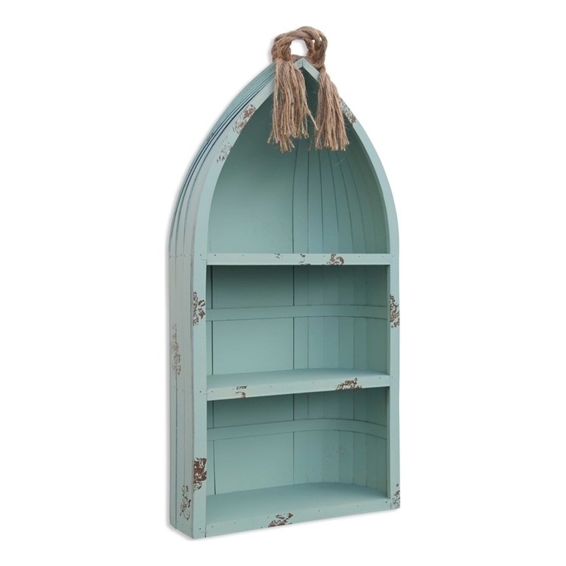 Pemberly Row Handmade Fully Assembled Large Canoe Style Shelf