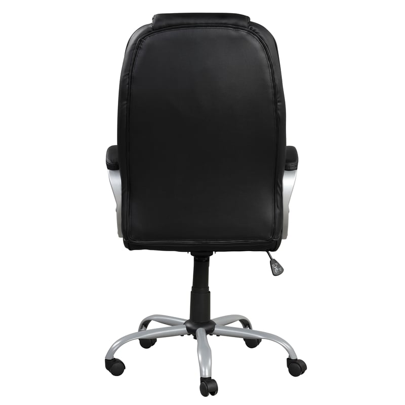 Pemberly Row Black PU High Back Office Task Chair with Swivel