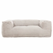 Pemberly Row 2-in-1 Beige Shredded Foam Bean Bag Chair with Pillow