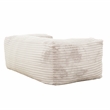 Pemberly Row 2-in-1 Beige Shredded Foam Bean Bag Chair with Pillow