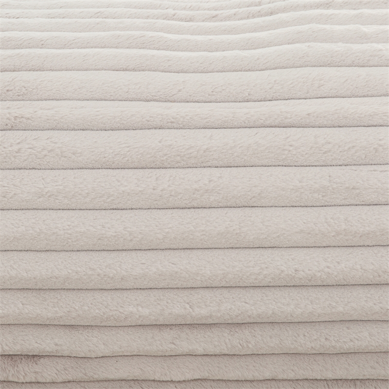 Pemberly Row 2-in-1 Beige Shredded Foam Bean Bag Chair with Pillow