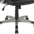 Pemberly Row Black Faux Leather Office Chair with Memory Foam