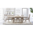Pemberly Row Reclaimed Elm and Pine 2-Tone Wood Mirror in Cream/Gray