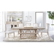 Pemberly Row Reclaimed Elm and Pine 2-Tone Wood Mirror in Cream/Gray