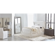 Pemberly Row Reclaimed Elm and Pine 2-Tone Wood Mirror in Cream/Gray