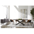 Pemberly Row Concrete and Iron Dining Table Seats 8 in Black