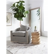 Pemberly Row Full-Length Acacia Wood Floor Mirror in Natural Gray
