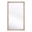 Pemberly Row Full-Length Acacia Wood Floor Mirror in Natural Gray