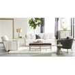 Pemberly Row Full-Length Acacia Wood Floor Mirror in Natural Gray