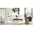 Pemberly Row Full-Length Acacia Wood Floor Mirror in Natural Gray