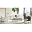 Pemberly Row Full-Length Acacia Wood Floor Mirror in Natural Gray