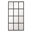 Pemberly Row Contemporary Solid Oak Floor Mirror in Matte Black