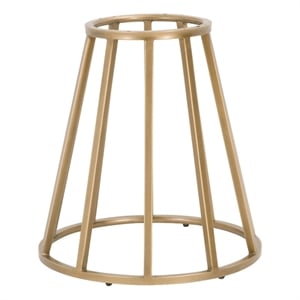 Pemberly Row Tapered Pedestal Metal Dining Table Base in Gold