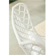 Pemberly Row Contemporary Rope Weave Outdoor Wingback Chair in Off White