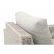 Pemberly Row Contemporary Rope Weave Swivel Outdoor Rocker Chair in Gray