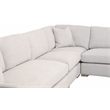 Pemberly Row Contemporary Modular 2-Seat Slim Arm Right Sofa in Stone
