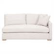 Pemberly Row Contemporary Modular 2-Seat Slim Arm Right Sofa in Stone