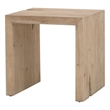 Pemberly Row Contemporary Compact Reclaimed Pine End Table in Smoke Gray
