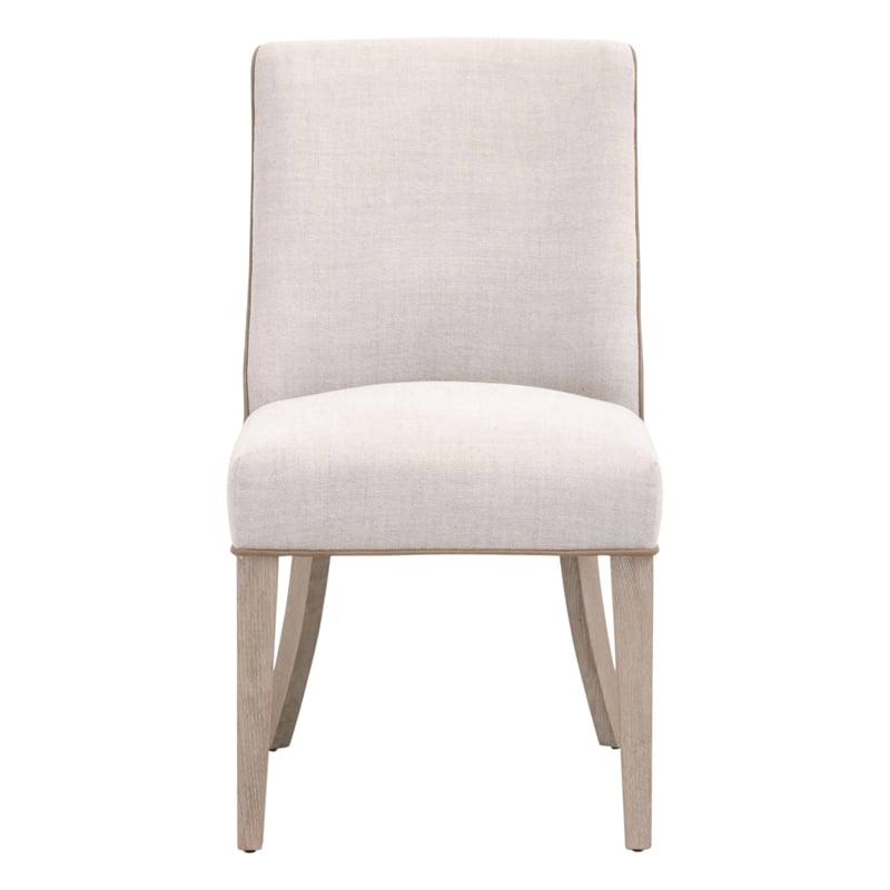 Pemberly Row Two-Tone Ash Wood Dining Chair in Beige/Brown (Set of 2)