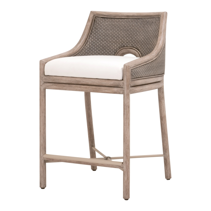 Pemberly Row Contemporary Loom Back Counter Stool 20.75