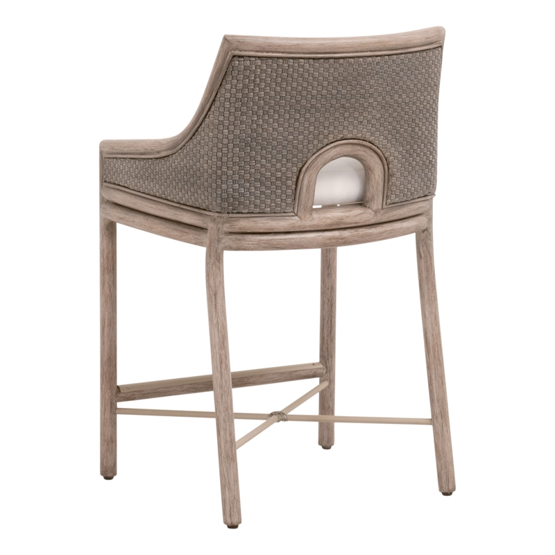 Pemberly Row Contemporary Loom Back Counter Stool 20.75