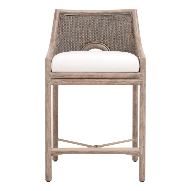 Pemberly Row Contemporary Loom Back Counter Stool 20.75