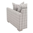 Pemberly Row Slim Arm Sofa Chair in Windowpane Cement With Oak Feet