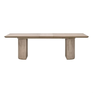 Pemberly Row Acacia Pedestal Extension Dining Table 84&quot to 100&quot