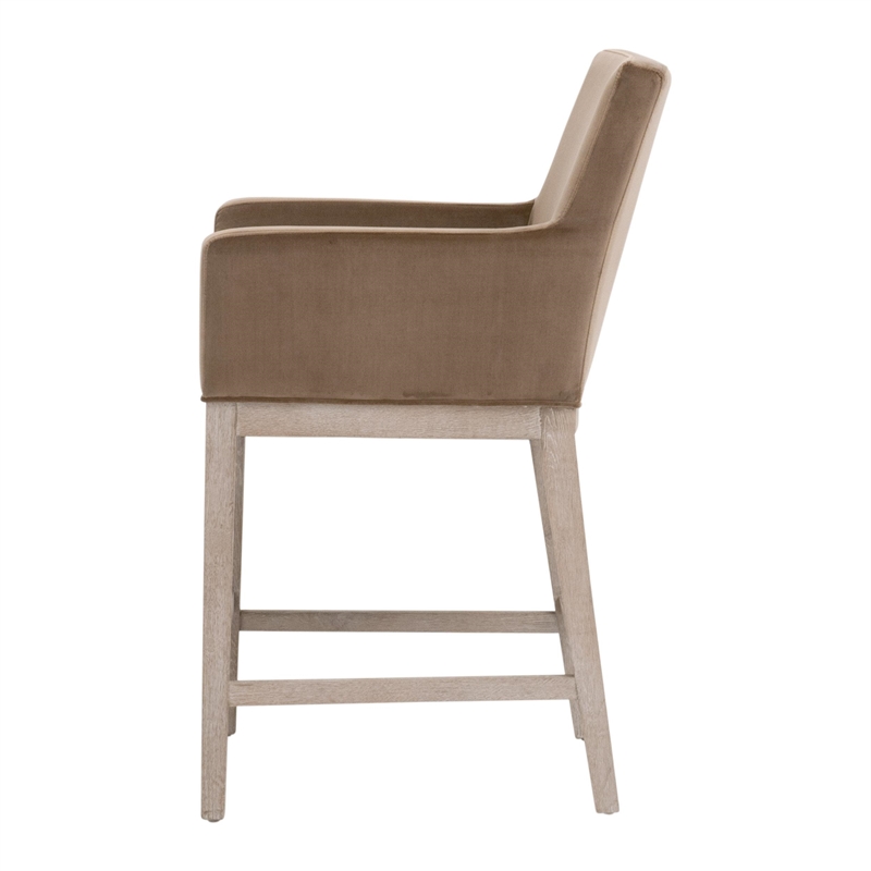 Pemberly Row Velvet Counter Stool 24