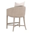 Pemberly Row Rattan and Oak Counter Stool 22.5