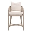 Pemberly Row Rattan and Oak Counter Stool 22.5