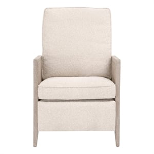 Pemberly Row Cane Inlay Manual Recliner 27&quot x 43&quot in Beige Linen