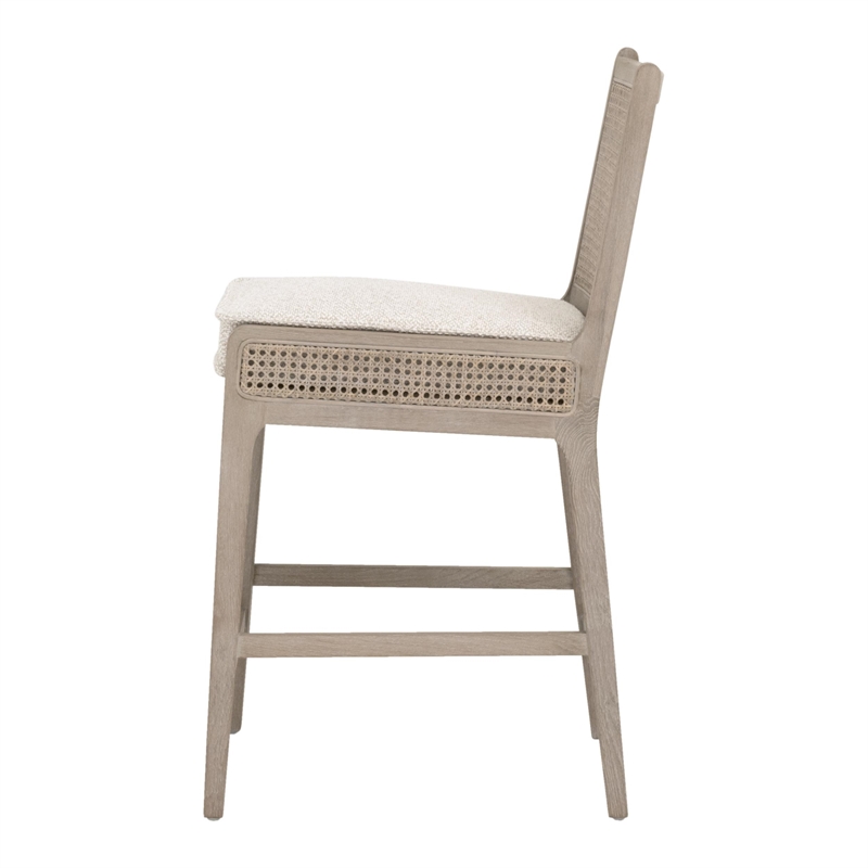 Pemberly Row Oak and Cane Counter Stool 20.75