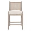 Pemberly Row Oak and Cane Counter Stool 20.75